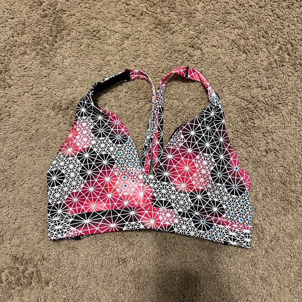 Victoria's Secret Pink and Black Sports Bra